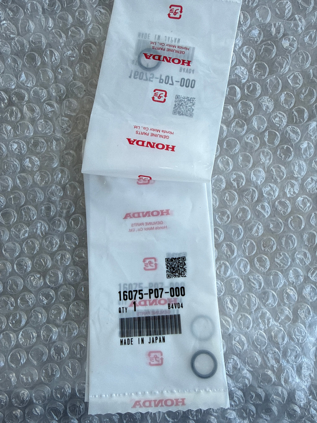 HONDA GENUINE MAP SENSOR O-RING 16075-P07-000