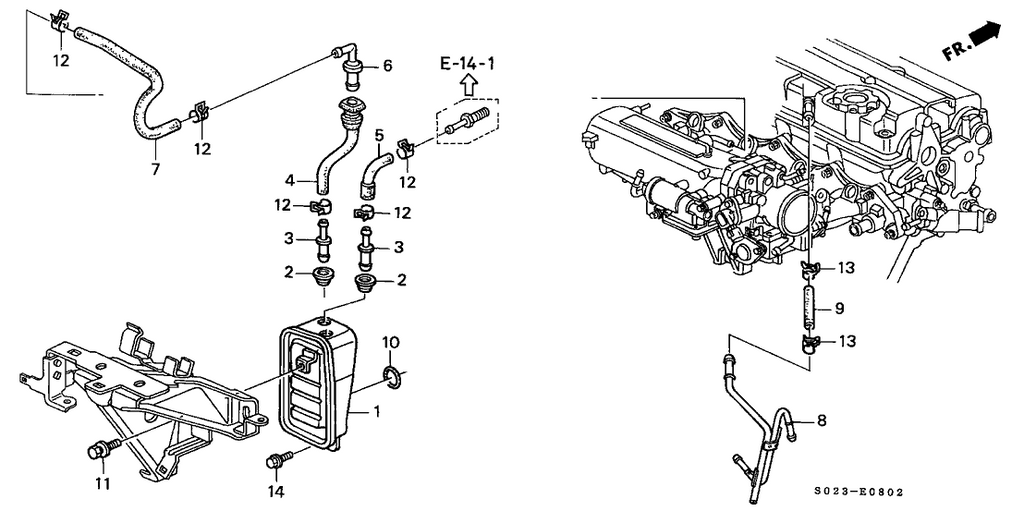 HONDA GENUINE JOINT BREATHER CHAMBER 11854-PR3-000