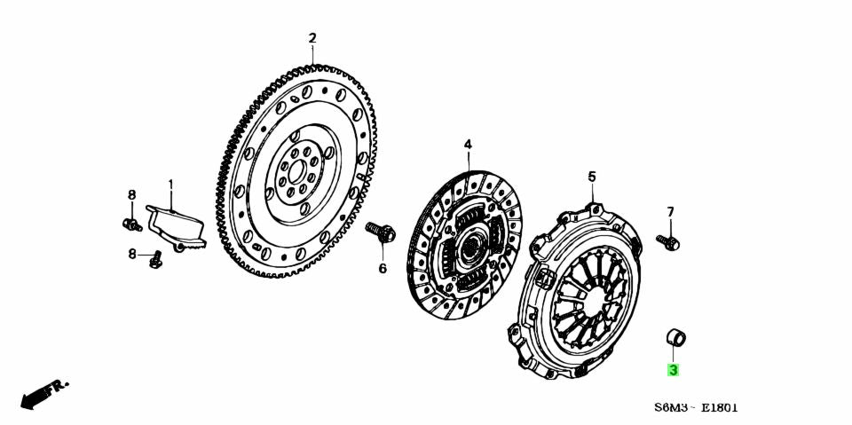HONDA GENUINE PILOT BUSHING 22103-PNA-003 KSERIES