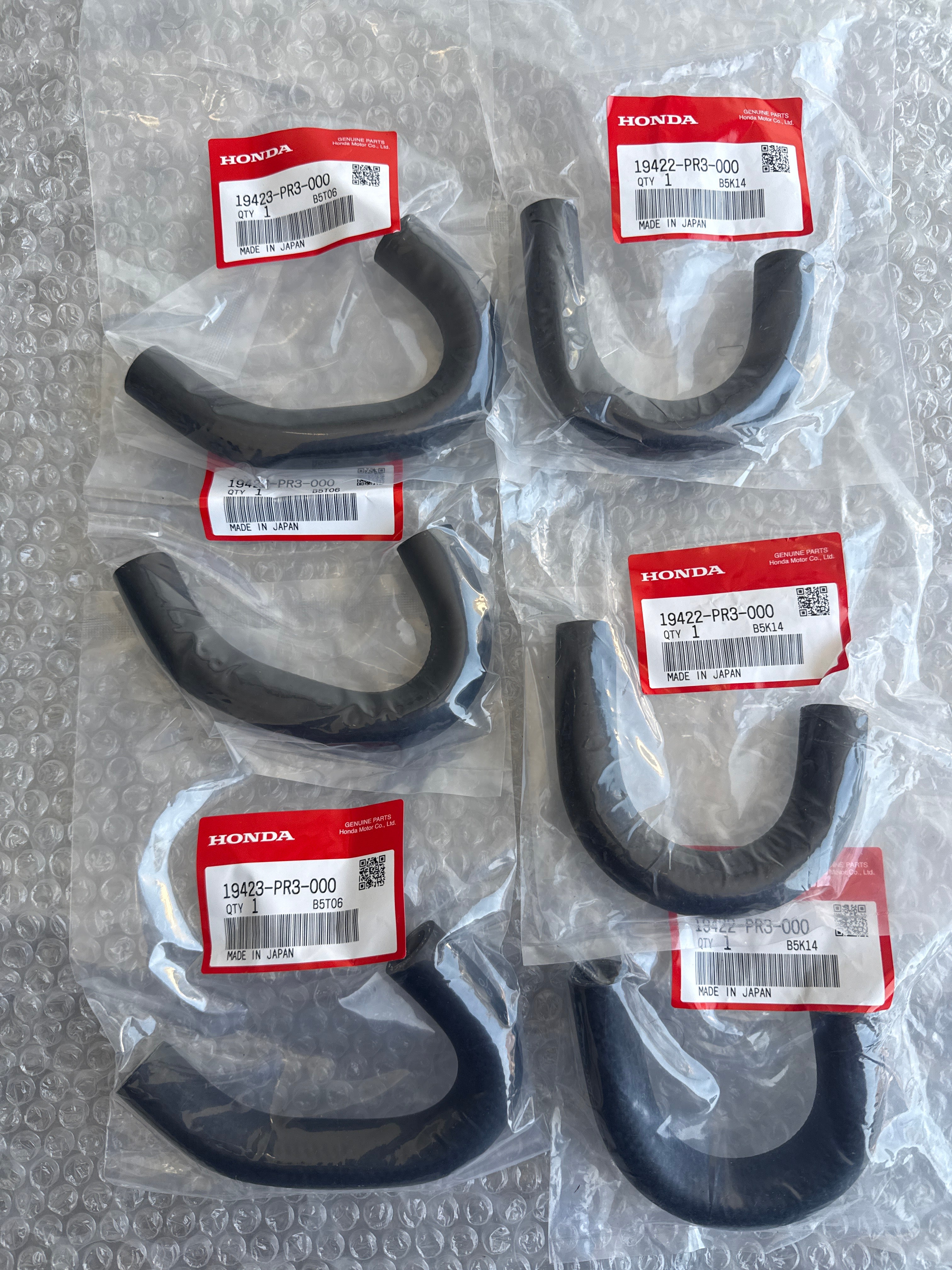 HONDA GENUINE OIL COOLER HOSES (SET) 19423-PR3-000 19422-PR3-000 BSERIES EK4 EK9 DC2 DB8