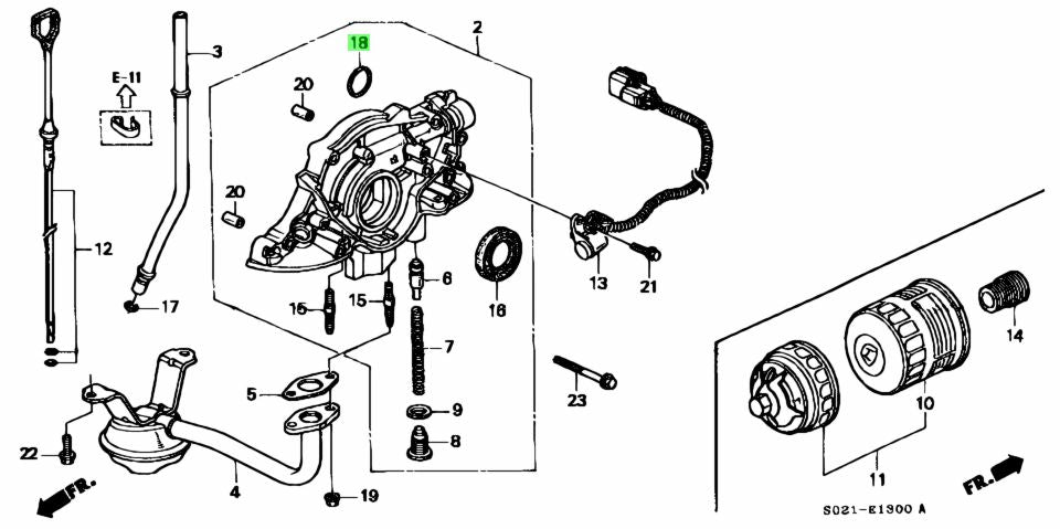 HONDA GENUINE OIL PUMP O-RING 91308-PK1-003 BSERIES