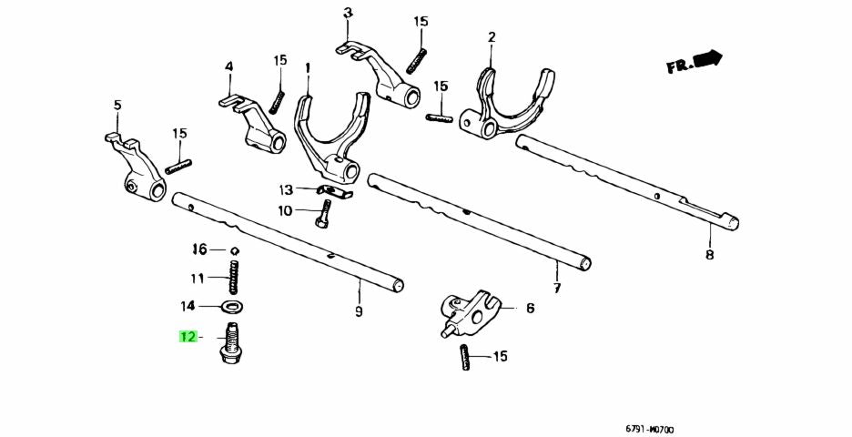 HONDA GENUINE GEARBOX DETENT SPRING BALL/BOLT/SPRING - KIT (PAIR)