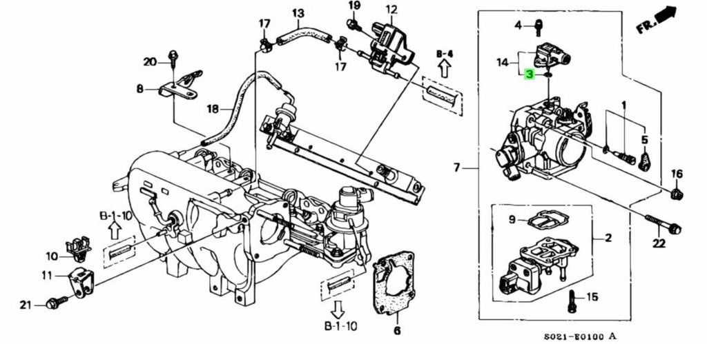 HONDA GENUINE MAP SENSOR O-RING 16075-P07-000