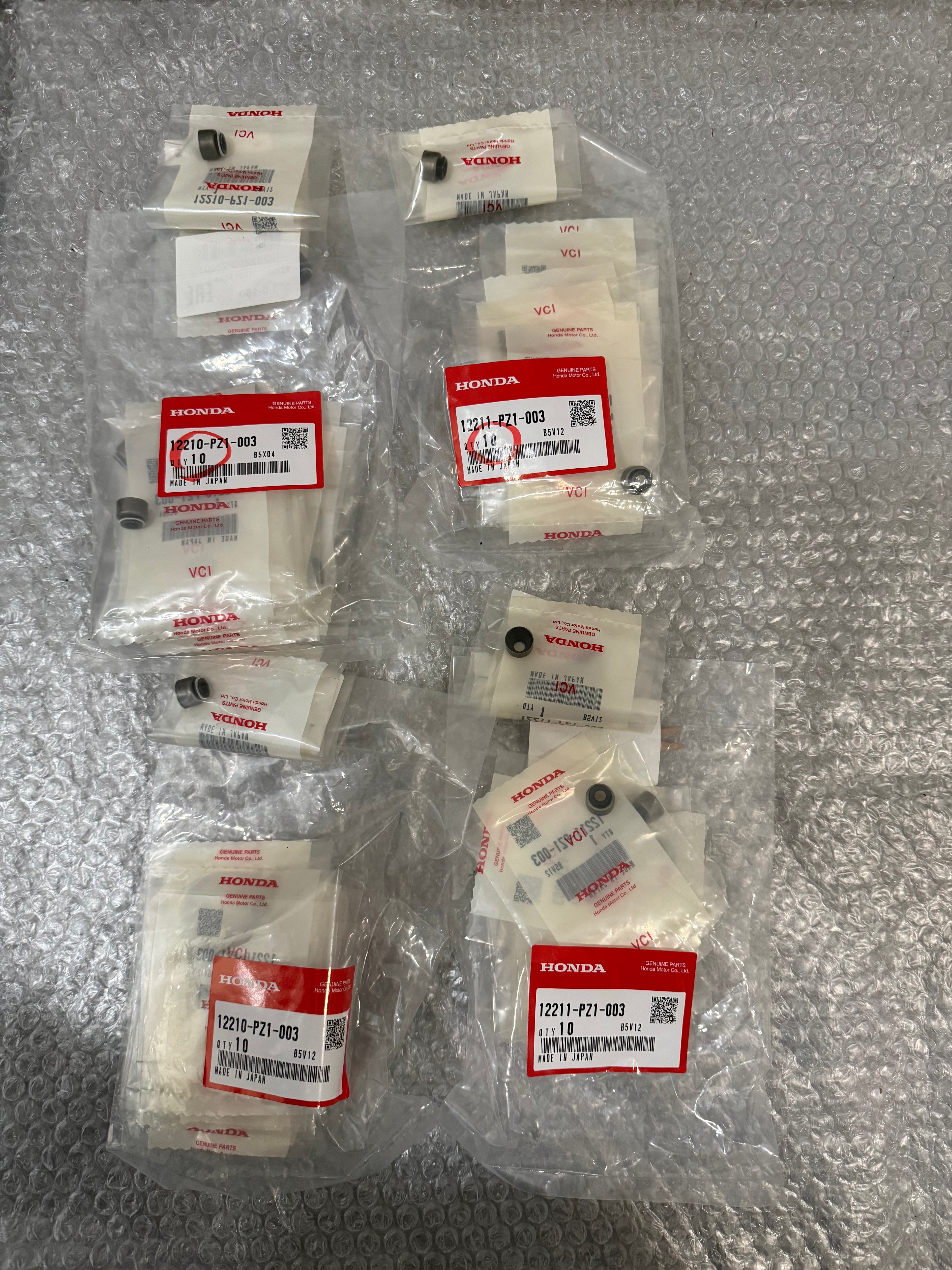 HONDA GENUINE INTAKE VALVE STEM SEAL 12210-PZ1-003 (x8)
