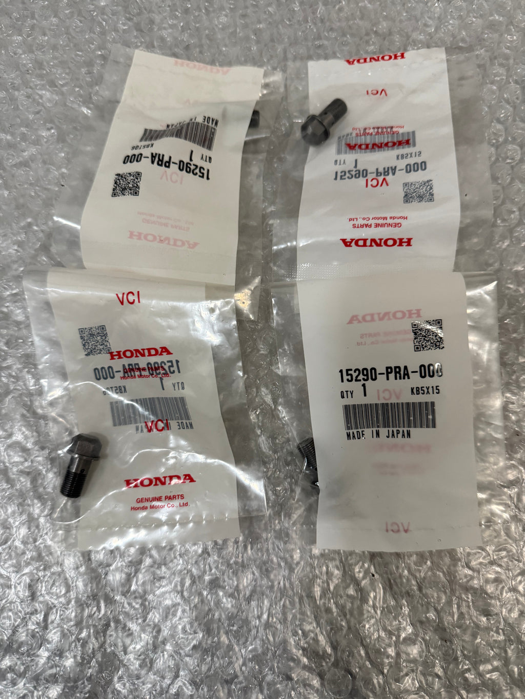 HONDA GENUINE OIL JET BOLT 15290-PRA-000 (x4) KSERIES EP3 FN2 DC5 FD2