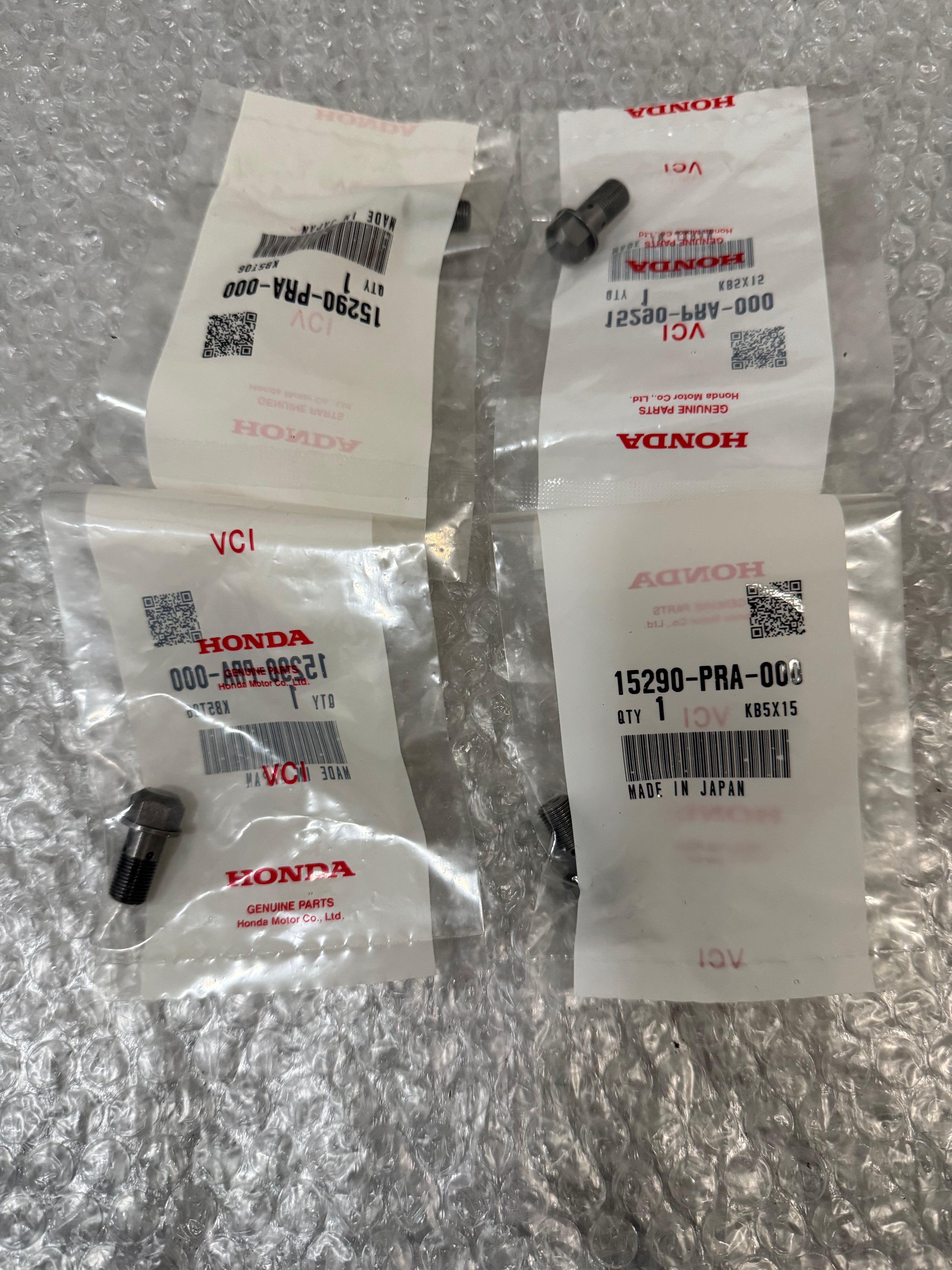 HONDA GENUINE OIL JET BOLT 15290-PRA-000 (x4) KSERIES EP3 FN2 DC5 FD2